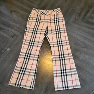 Girls BURBERRY vintage check pattern pants size 6